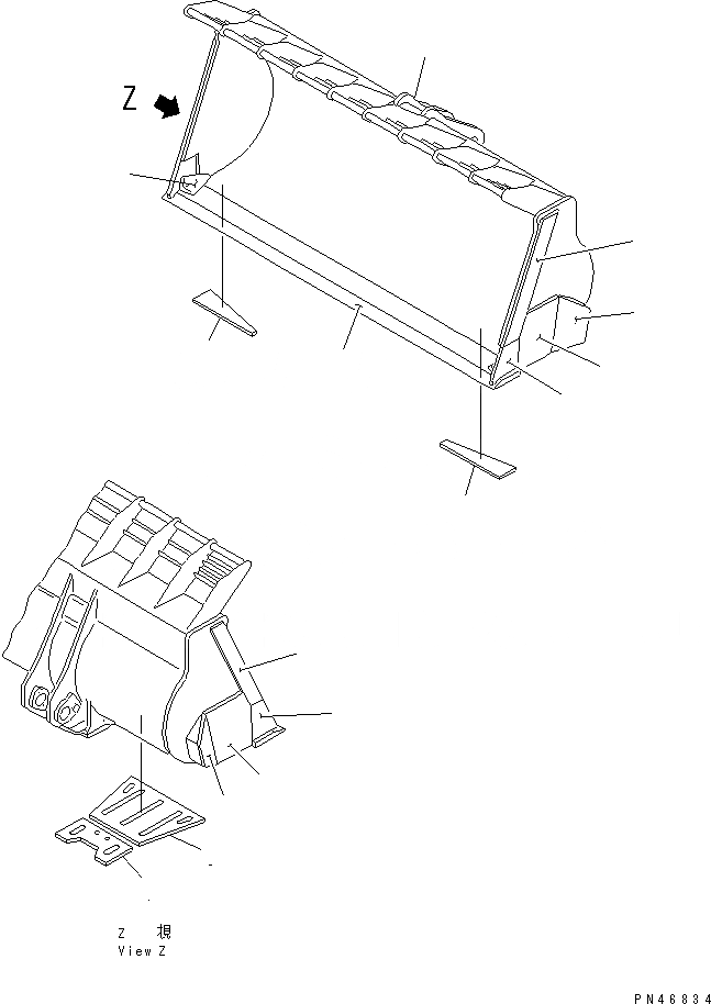 Схема запчастей Komatsu WA800-2 - КОВШ¤ 9.M (БЕЗ TOOTH) (ДЛЯ ВЫСОК. ПОДЪЕМА)(№-) РАБОЧЕЕ ОБОРУДОВАНИЕ