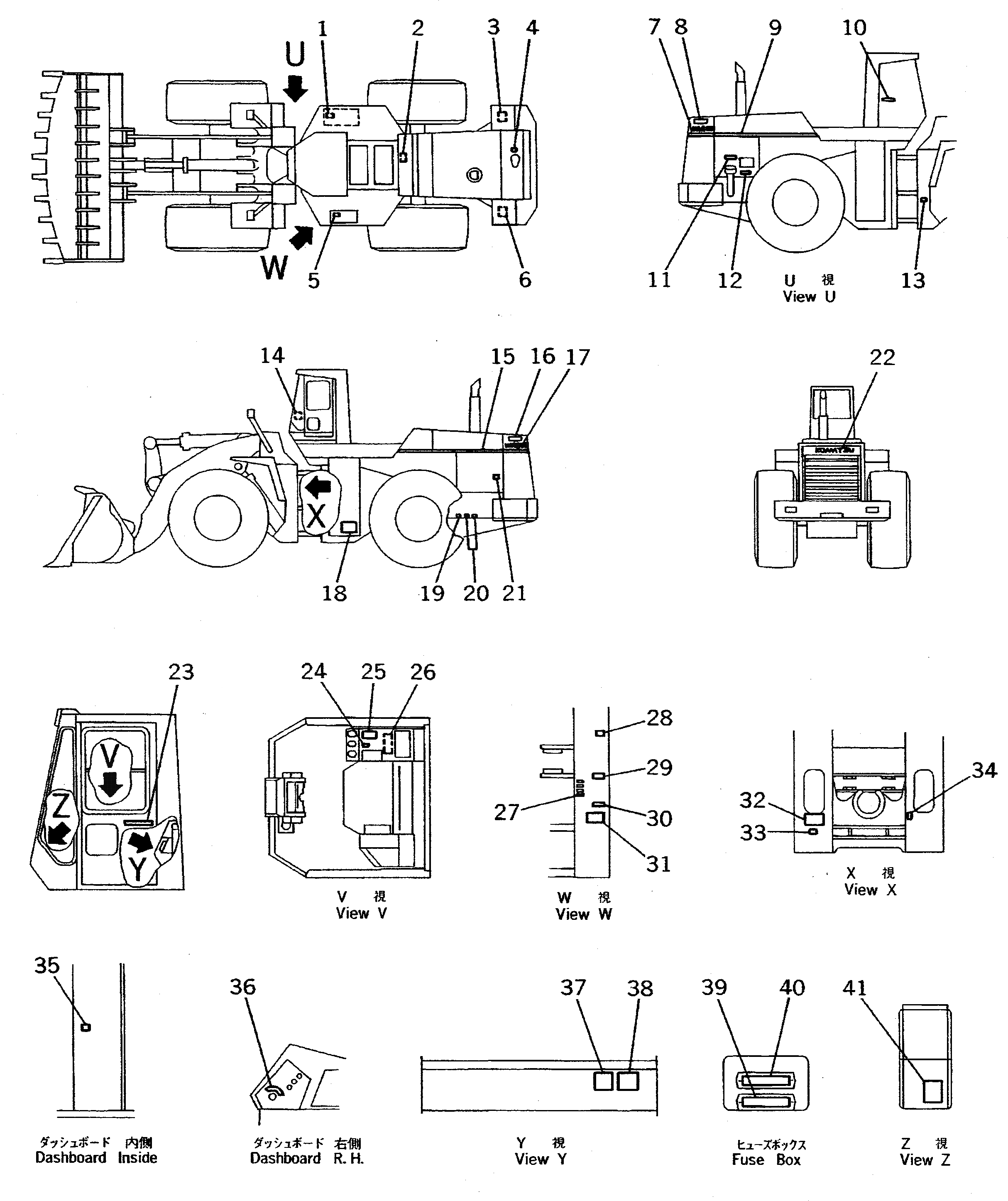 Схема запчастей Komatsu WA800-2 - МАРКИРОВКА (АНГЛ.)(№-) МАРКИРОВКА¤ ИНСТРУМЕНТ И РЕМКОМПЛЕКТЫ