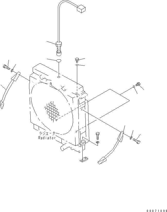 Схема запчастей Komatsu WA800-3 - РАДИАТОР (ЭЛЕМЕНТЫ КРЕПЛЕНИЯ) (РАДИАТОР)(№8-) СИСТЕМА ОХЛАЖДЕНИЯ