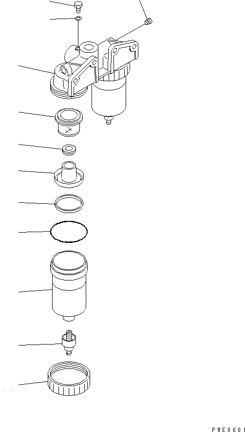 Схема запчастей Komatsu WA800-3 - ВОДООТДЕЛИТЕЛЬ (ВНУТР. ЧАСТИ)(№-8) ТОПЛИВН. БАК. AND КОМПОНЕНТЫ