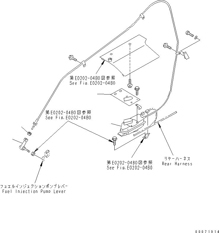 Схема запчастей Komatsu WA800-3 - ЗАДН. Э/ПРОВОДКА (СТОП МОТОР ДВИГАТЕЛЯ)(№8-) ЭЛЕКТРИКА