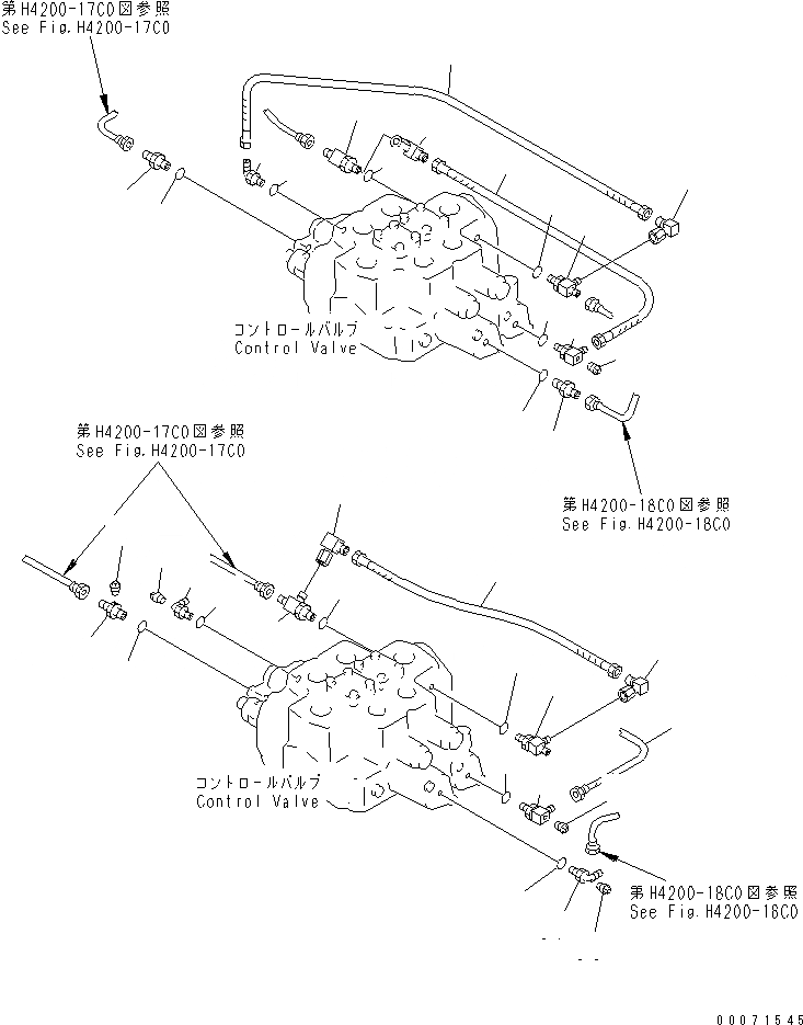 Схема запчастей Komatsu WA800-3 - КОНТРОЛЬНЫЙ КЛАПАН РАБОЧ. ОБОРУДОВАНИЯ (ТРУБЫ ЧАСТИ)(№8-) ГИДРАВЛИКА