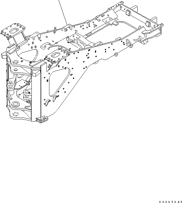 Схема запчастей Komatsu WA800-3 - ЗАДН. РАМА (OLIVIN СПЕЦ-Я¤)(№-) ОСНОВНАЯ РАМА И ЕЕ ЧАСТИ