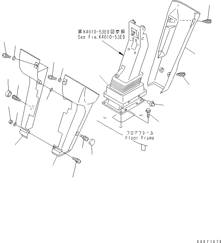 Схема запчастей Komatsu WA800-3 - ПОЛ SUB (КОЛЕСА КОЛОНКА COVER)(№8-) КАБИНА ОПЕРАТОРА И СИСТЕМА УПРАВЛЕНИЯ