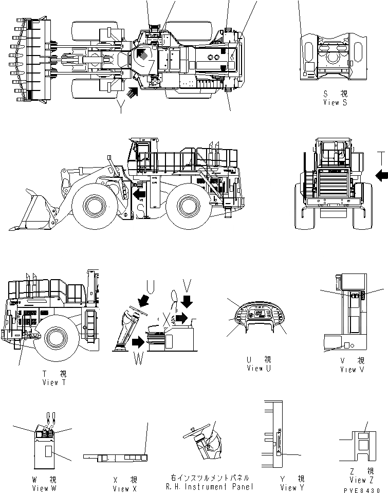 Схема запчастей Komatsu WA800-3 - ПОЛ ТАБЛИЧКИ (АНГЛ.) (ЭЛЕКТР. РЕГУЛЯТОР СПЕЦ-Я.)(№-8) КАБИНА ОПЕРАТОРА И СИСТЕМА УПРАВЛЕНИЯ