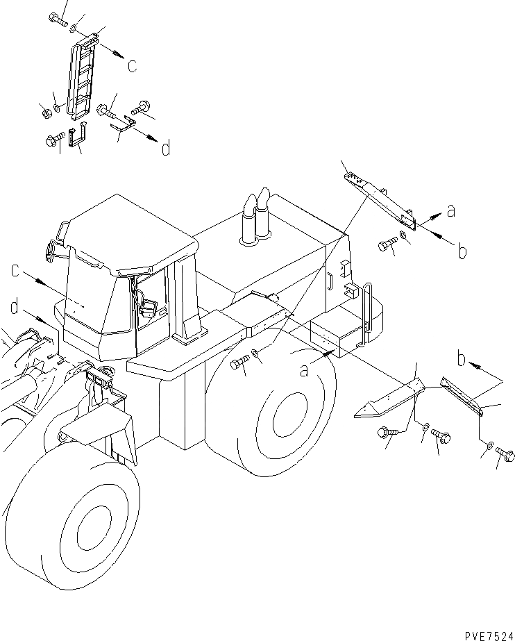 Схема запчастей Komatsu WA800-3 - КРЫЛО И ЛЕСТНИЦА (ЛЕСТНИЦА И СТУПЕНИ) (/)(№-8) ЧАСТИ КОРПУСА