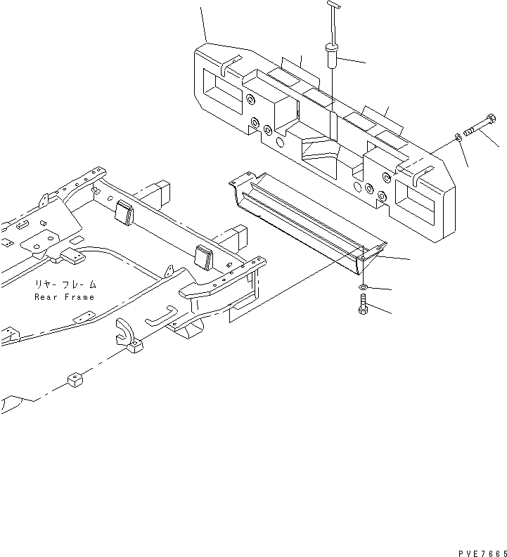 Схема запчастей Komatsu WA800-3 - ПРОТИВОВЕС(№-8) ЧАСТИ КОРПУСА