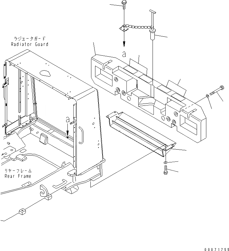 Схема запчастей Komatsu WA800-3 - ПРОТИВОВЕС (EC REGULATION)(№8-) ЧАСТИ КОРПУСА