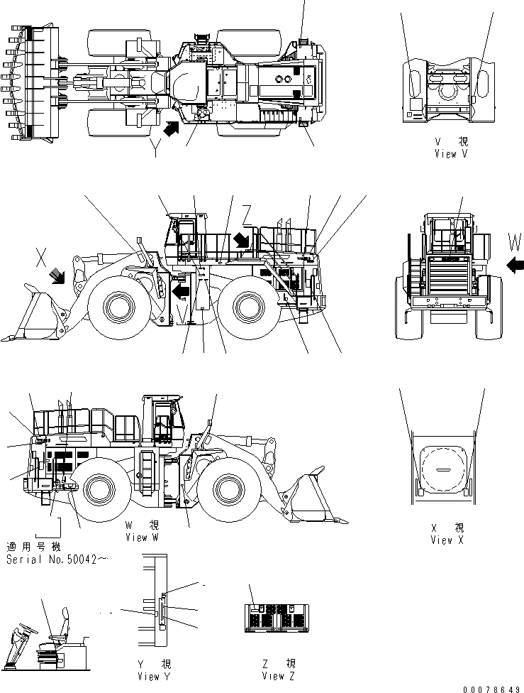 Схема запчастей Komatsu WA800-3 - МАРКИРОВКА (ФРАНЦИЯ)(№-) МАРКИРОВКА