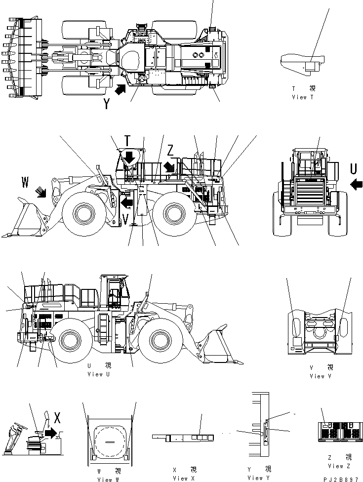 Схема запчастей Komatsu WA800-3 - МАРКИРОВКА (АНГЛ.) (ДЛЯ N.AMERICA И AUSTRARIA W/O США) (ELEC. GOVENOR СПЕЦ-Я.)(№7-) МАРКИРОВКА