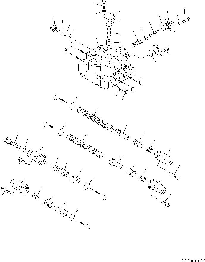 Схема запчастей Komatsu WA800-3 - КОНТРОЛЬНЫЙ КЛАПАН (2-Х СЕЦИОНН.) (/)(№-97) ОСНОВН. КОМПОНЕНТЫ И РЕМКОМПЛЕКТЫ