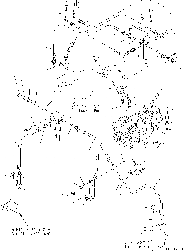 Схема запчастей Komatsu WA800-3 - ГИДРАВЛ ЛИНИЯ (ЛИНИЯ КЛАПАНА PPC ЗАДН. /) (С ACTIVE РАБОЧ.ING)(№-) ГИДРАВЛИКА