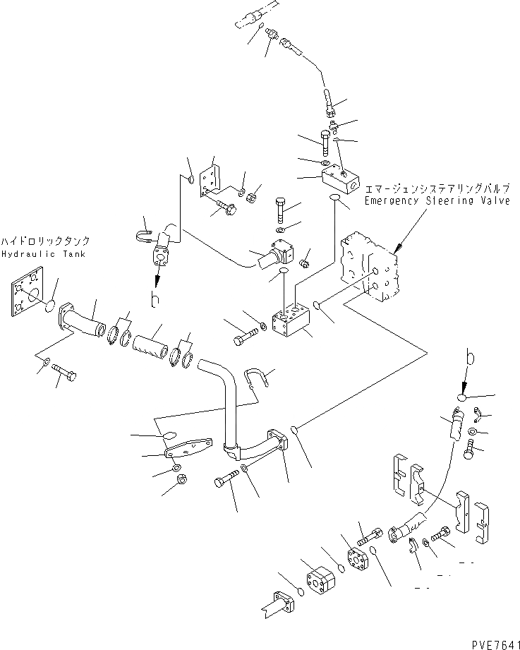 Схема запчастей Komatsu WA800-3 - ГИДРОЛИНИЯ ЭКСТРЕННОГО УПРАВЛЕНИЯ (/) ГИДРАВЛИКА