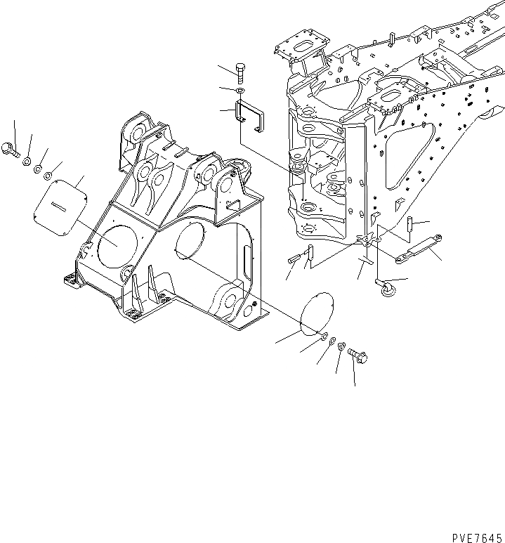 Схема запчастей Komatsu WA800-3 - БЛОКИР. BAR И КРЫШКА(ДЛЯ ПЕРЕДН. И ЗАДН. РАМА) ОСНОВНАЯ РАМА И ЕЕ ЧАСТИ