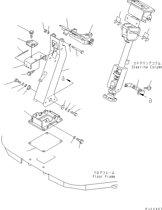 Схема запчастей Komatsu WA800-3 - ПОЛ SUB (СУППОРТ И ЭЛЕМЕНТЫ КРЕПЛЕНИЯ) (С AJSS)(№-) КАБИНА ОПЕРАТОРА И СИСТЕМА УПРАВЛЕНИЯ