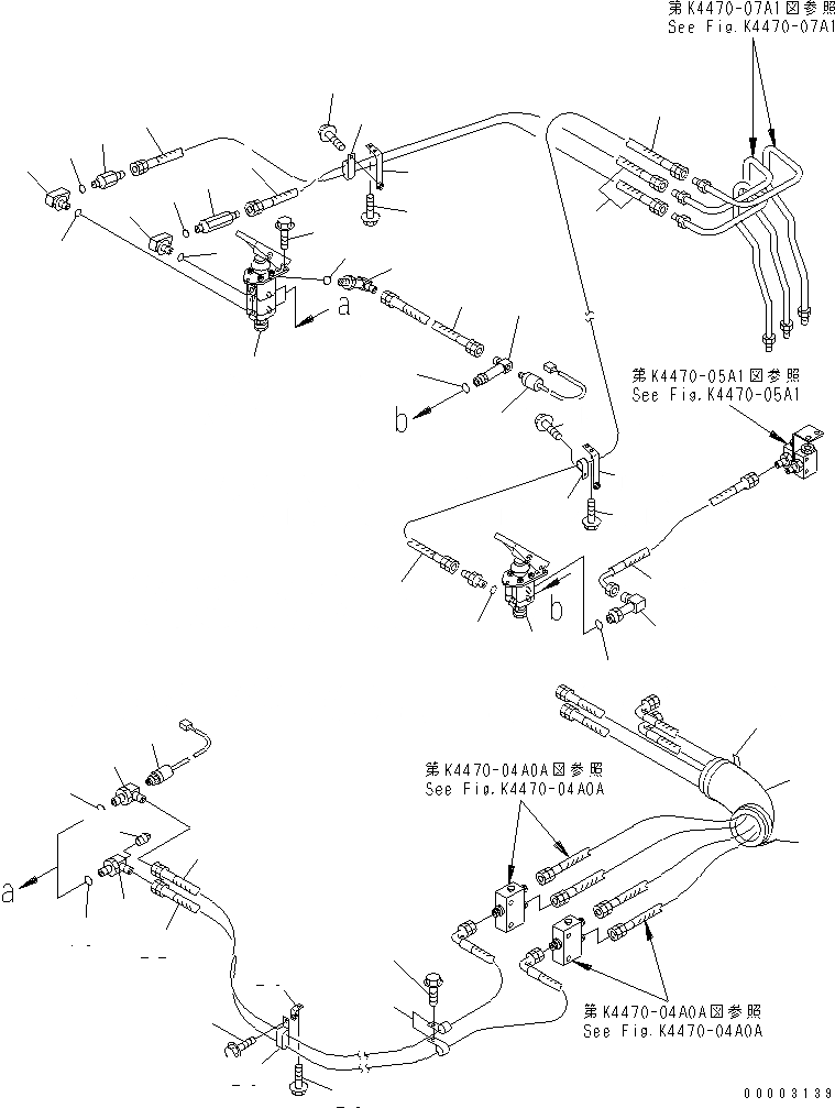 Схема запчастей Komatsu WA800-3 - ПОЛ SUB (ТОРМОЗНАЯ ГИДРОЛИНИЯ) (ПОЛ ЛИНИЯ /) (С AJSS)(№-) КАБИНА ОПЕРАТОРА И СИСТЕМА УПРАВЛЕНИЯ