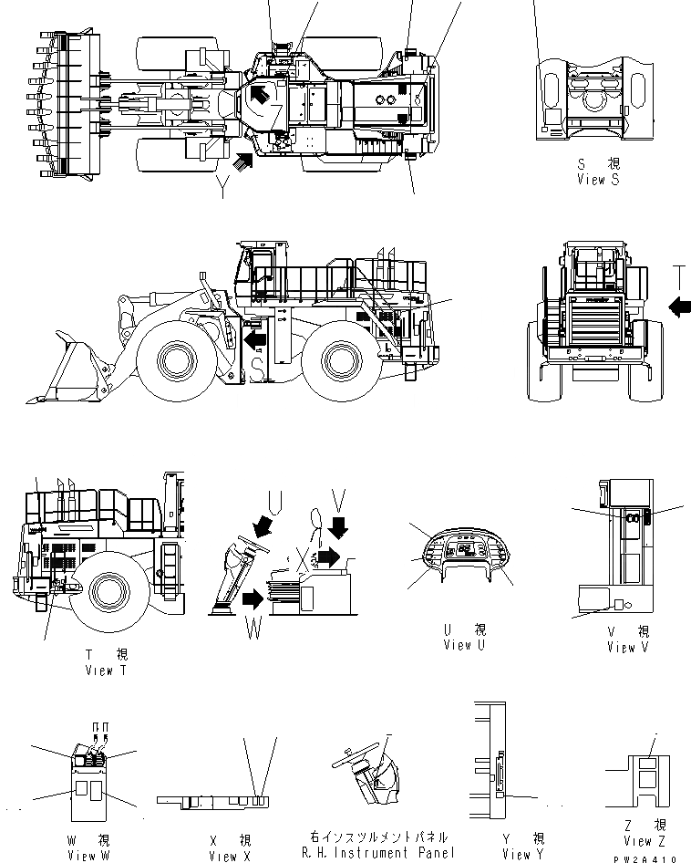 Схема запчастей Komatsu WA800-3 - ПОЛ ТАБЛИЧКИ (ЭЛЕКТР. РЕГУЛЯТОР СПЕЦ-Я¤)(№9-) КАБИНА ОПЕРАТОРА И СИСТЕМА УПРАВЛЕНИЯ