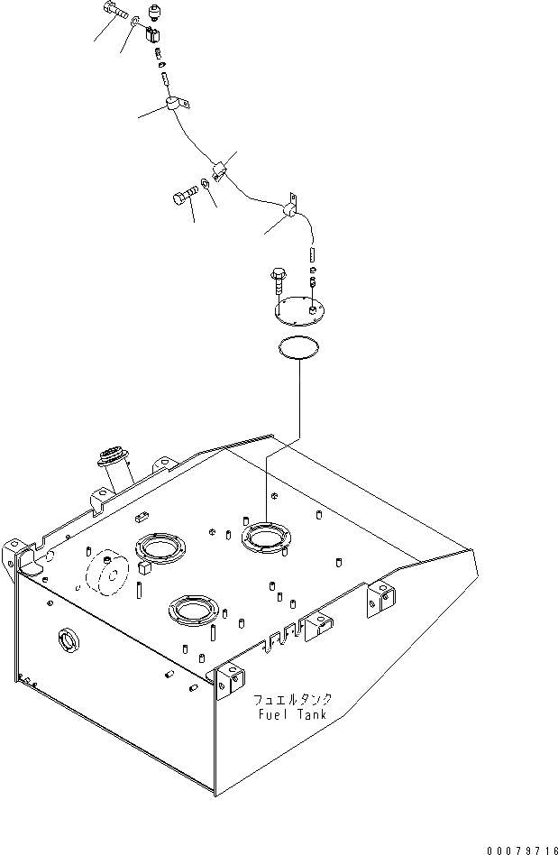 Схема запчастей Komatsu WA800-3E0 - ТОПЛИВН. БАК. (ПАТРУБКИ САПУНА КРЕПЛЕНИЕ)(№7-) ТОПЛИВН. БАК. AND КОМПОНЕНТЫ