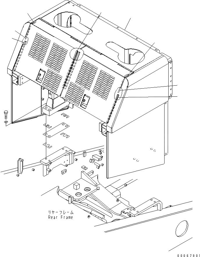 Схема запчастей Komatsu WA800-3E0 - BULKHEAD(№7-) ЧАСТИ КОРПУСА