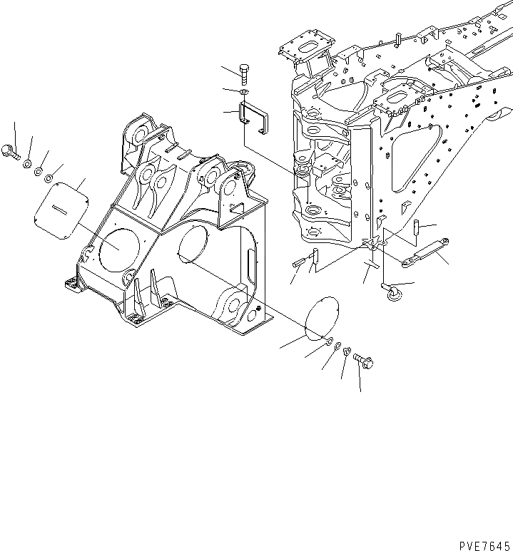 Схема запчастей Komatsu WA800L-3 - БЛОКИР. BAR И КРЫШКА(ДЛЯ ПЕРЕДН. И ЗАДН. РАМА) ОСНОВНАЯ РАМА И ЕЕ ЧАСТИ