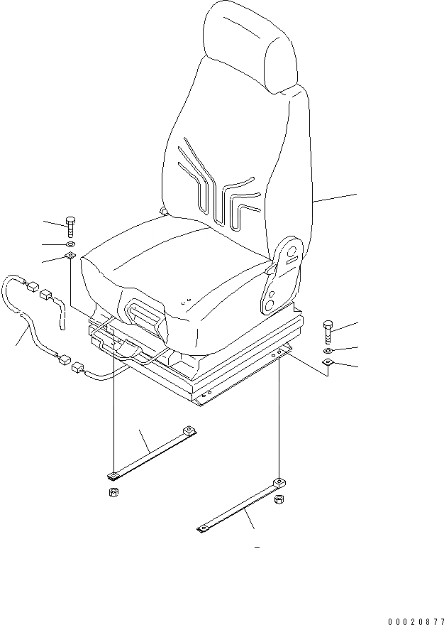Схема запчастей Komatsu WA800L-3 - СИДЕНЬЕ ОПЕРАТОРА(№-) КАБИНА ОПЕРАТОРА И СИСТЕМА УПРАВЛЕНИЯ