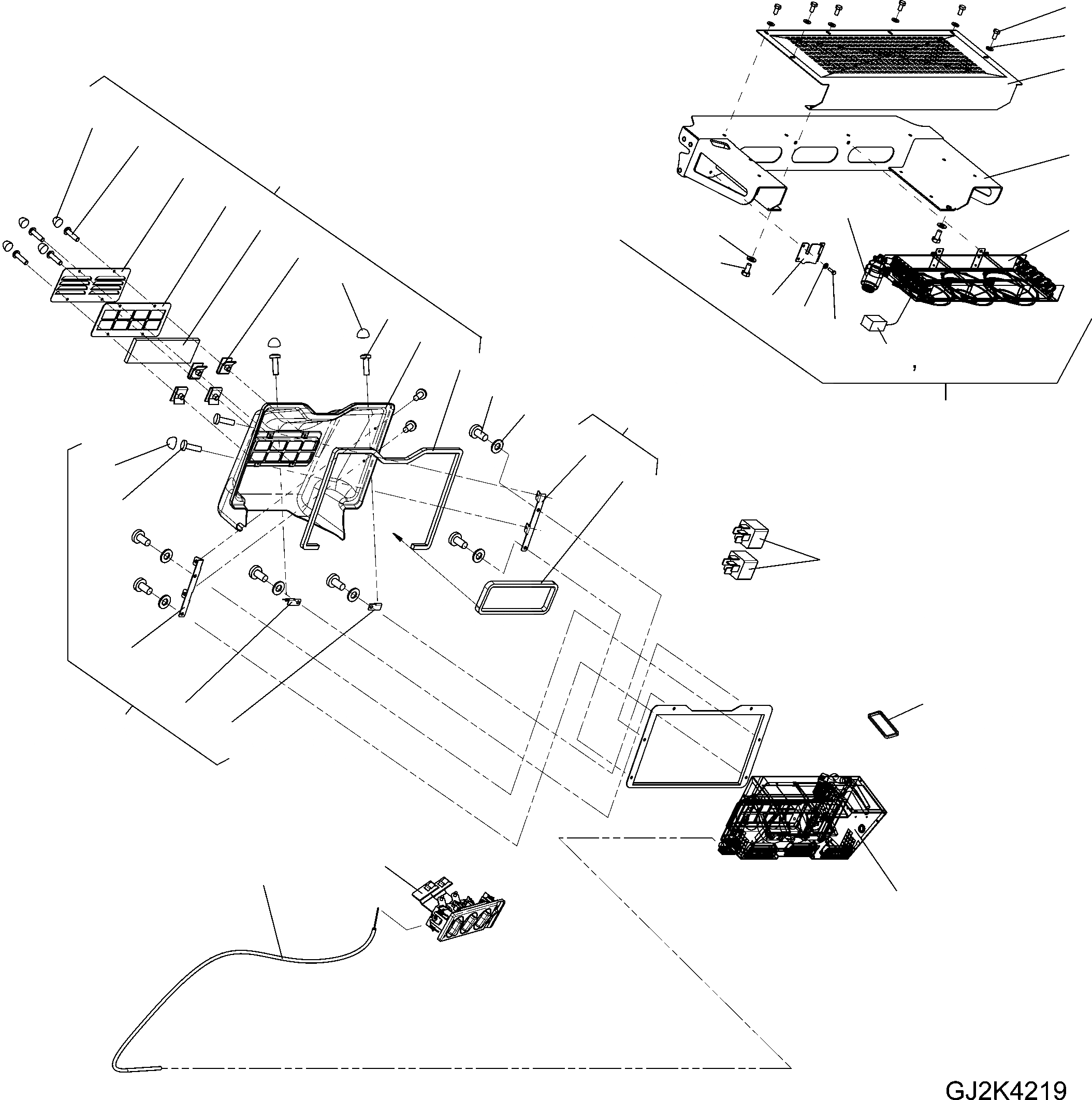 Схема запчастей Komatsu WA80-5 20 km - КОНДИЦ. ВОЗДУХА ПРИВОДRS КАБИНА