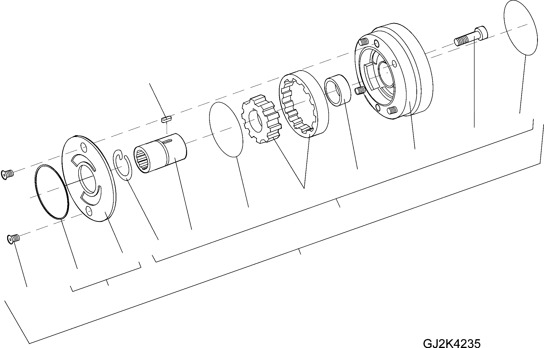 Схема запчастей Komatsu WA80-5 30 km - AXIAL ПОРШЕНЬ НАСОС AXIAL ПОРШЕНЬ НАСОС