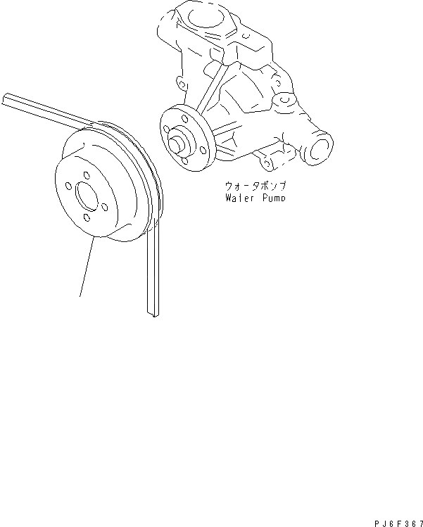 Схема запчастей Komatsu WA80-6 - ШКИВ ВОДЯН. ПОМПЫ (НЕ ЗАКАЛЕНН. ШКИВ) AA ДВИГАТЕЛЬ