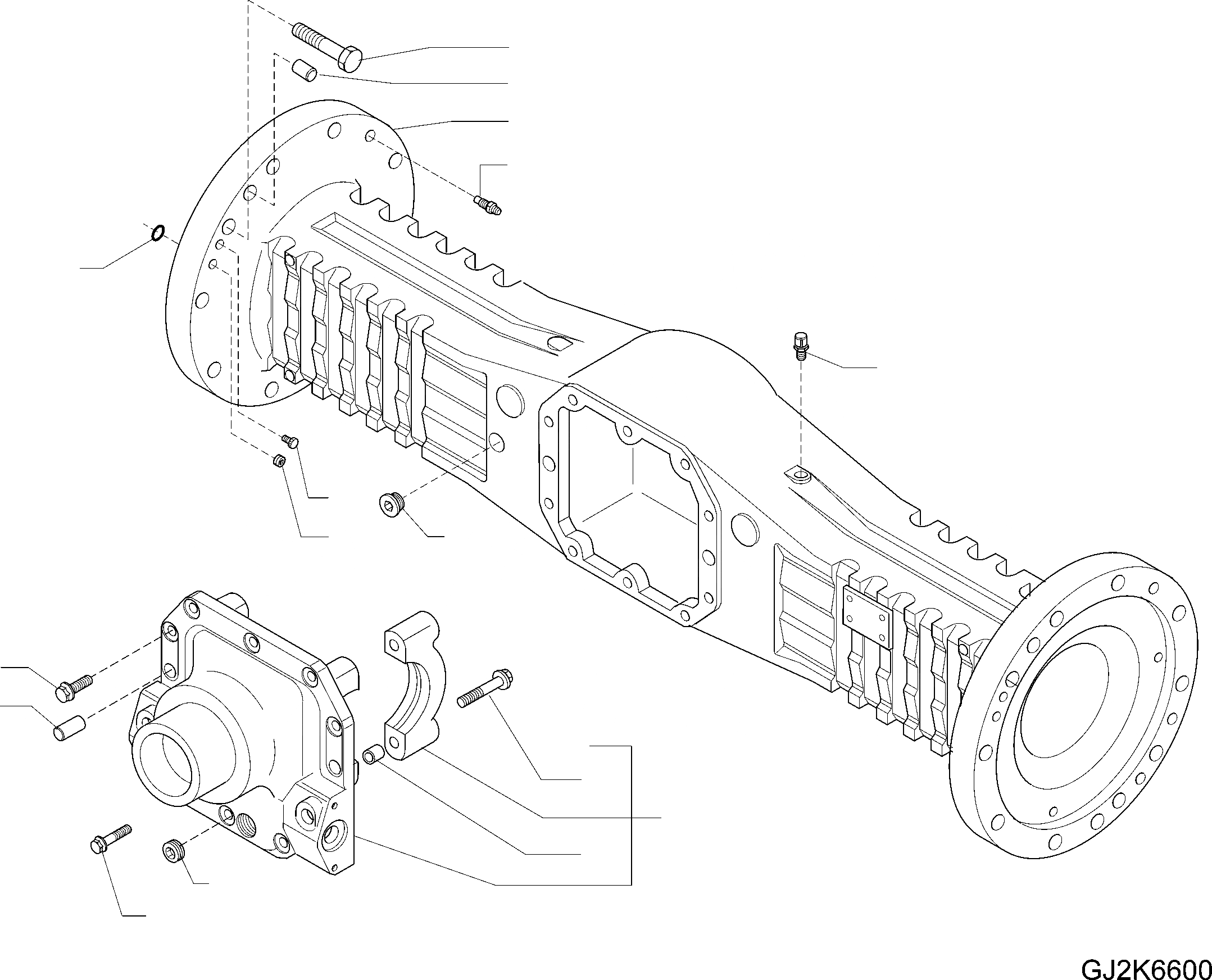 Схема запчастей Komatsu WA80-6 - ПЕРЕДНИЙ МОСТ (С % DIFF. БЛОКИР.) (КОЖУХ И КОМПОНЕНТЫ) (/8) F ТРАНСМИССИЯ