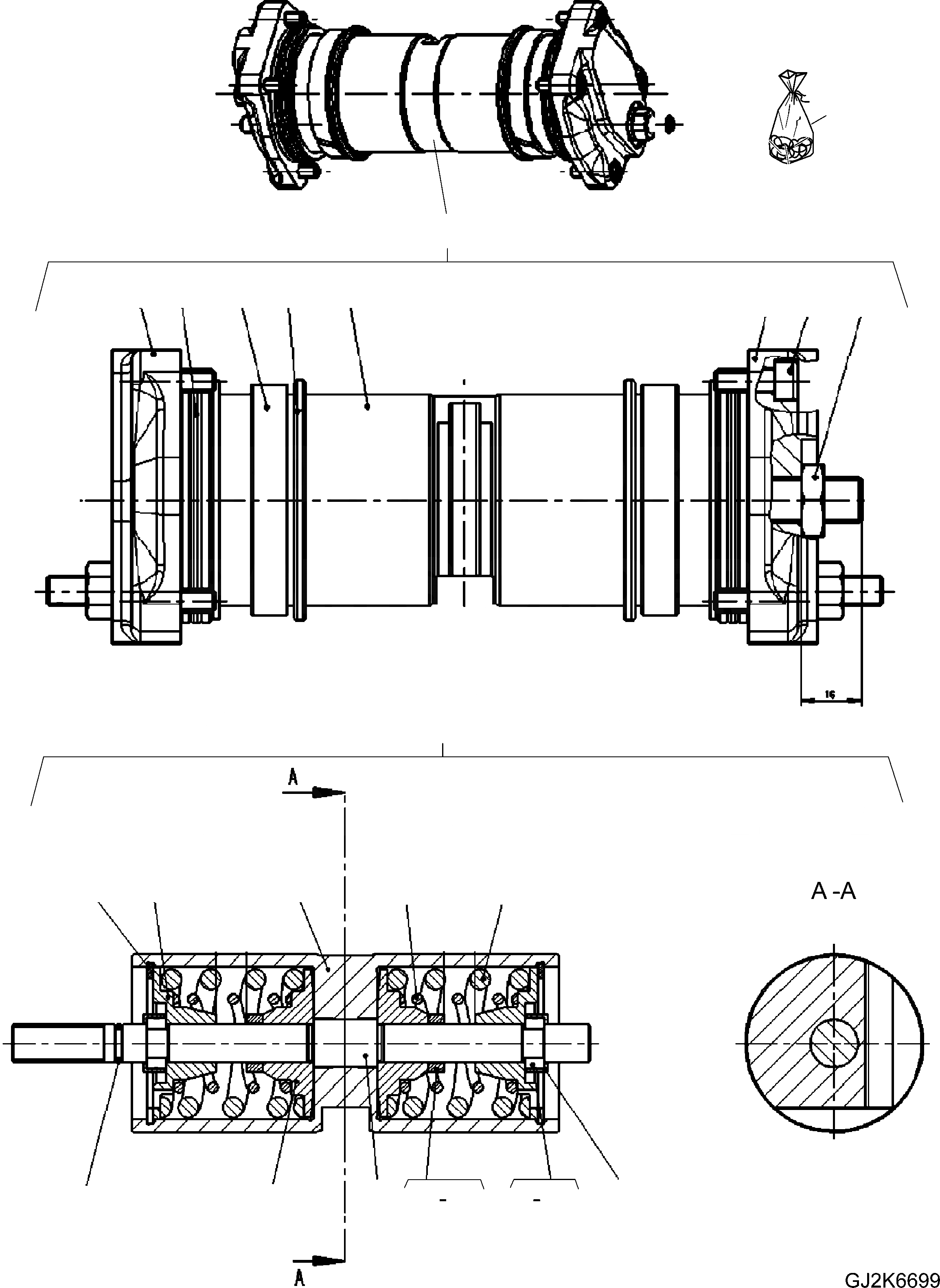 Схема запчастей Komatsu WA80-6 - ГИДР. НАСОС. (КМ/Ч) (С SPEED УПРАВЛ-Е) (ВНУТР. ЧАСТИ) (/9) Y ОСНОВН. КОМПОНЕНТЫ И РЕМКОМПЛЕКТЫ