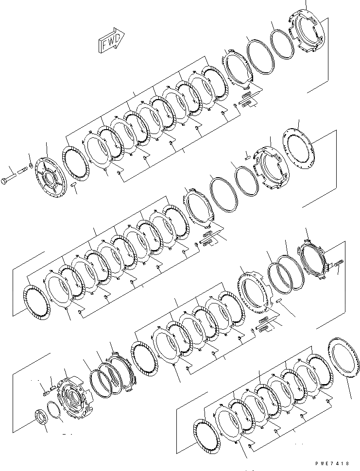Схема запчастей Komatsu WA900-3E0 - ТРАНСМИССИЯ (/)(№-) ГИДРОТРАНСФОРМАТОР И ТРАНСМИССИЯ