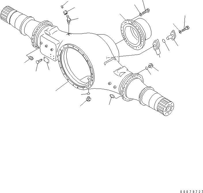 Схема запчастей Komatsu WA900-3E0 - ЗАДН. МОСТ (КОЖУХ)(№-) ГИДРОТРАНСФОРМАТОР И ТРАНСМИССИЯ