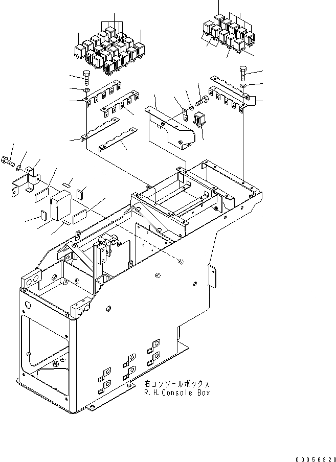 Схема запчастей Komatsu WA900-3E0 - ПОЛ SUB (ПОЛ Э/ПРОВОДКА) (РЕЛЕ)(№-) КАБИНА ОПЕРАТОРА И СИСТЕМА УПРАВЛЕНИЯ