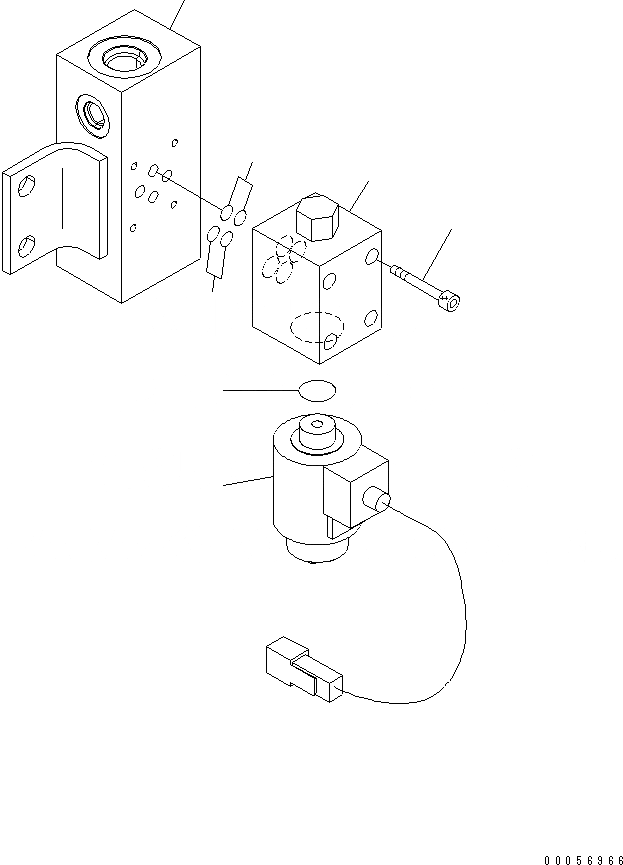 Схема запчастей Komatsu WA900-3E0 - ТОРМОЗНАЯ ГИДРОЛИНИЯ (КЛАПАН СОЛЕНОИД) (ВНУТР. ЧАСТИ)(№-) КАБИНА ОПЕРАТОРА И СИСТЕМА УПРАВЛЕНИЯ