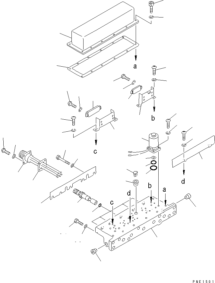 Схема запчастей Komatsu WA900-1 - КЛАПАН УПРАВЛЕНИЯ ТРАНСМИССИЕЙ (/) ТРАНСМИССИЯ