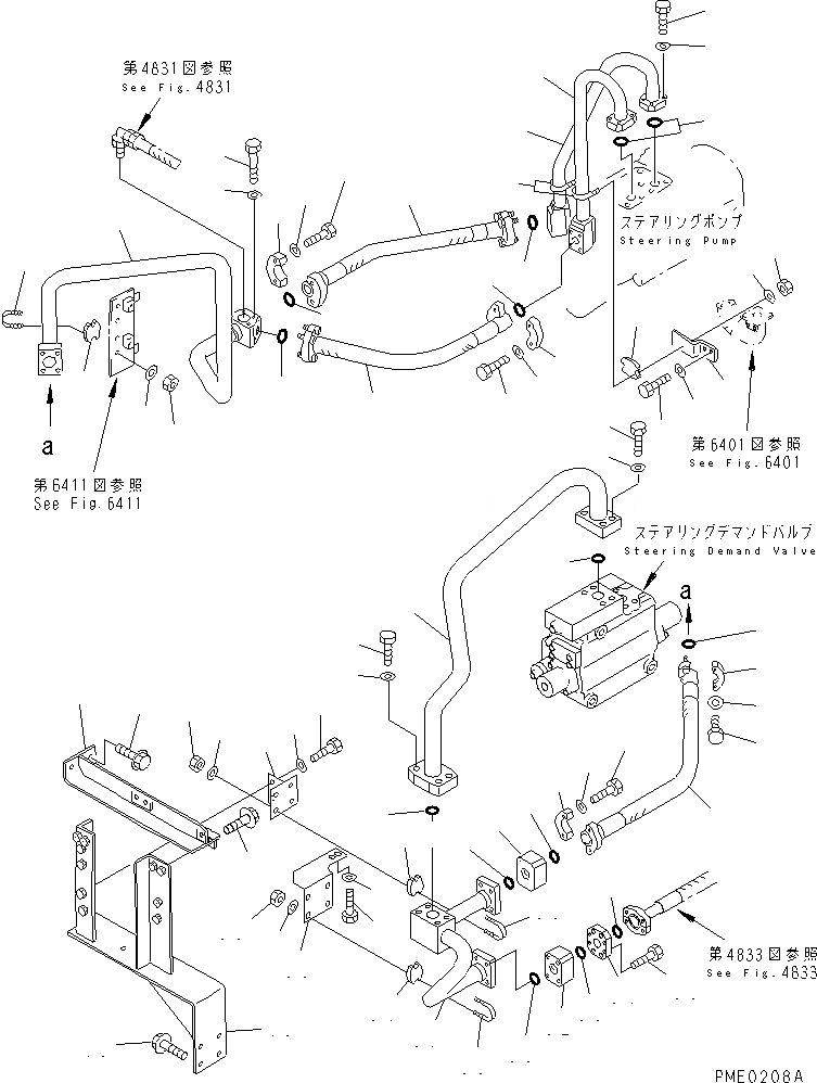 Схема запчастей Komatsu WA900-1 - ГИДРОЛИНИЯ (НАСОС - ЗАПРАШИВАЮЩ. КЛАПАН /) (С ЭКСТРЕНН.   РУЛЕВ. УПРАВЛЕНИЕ КОМПЛЕКТ) УПРАВЛ-Е РАБОЧИМ ОБОРУДОВАНИЕМ