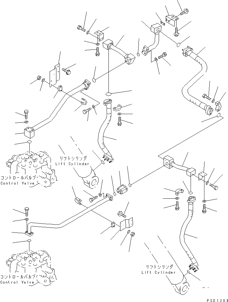 Схема запчастей Komatsu WA900-1 - ГИДРОЛИНИЯ (ЛИНИЯ ГИДРОЦИЛИНДРА ПОДЪЕМА /) УПРАВЛ-Е РАБОЧИМ ОБОРУДОВАНИЕМ