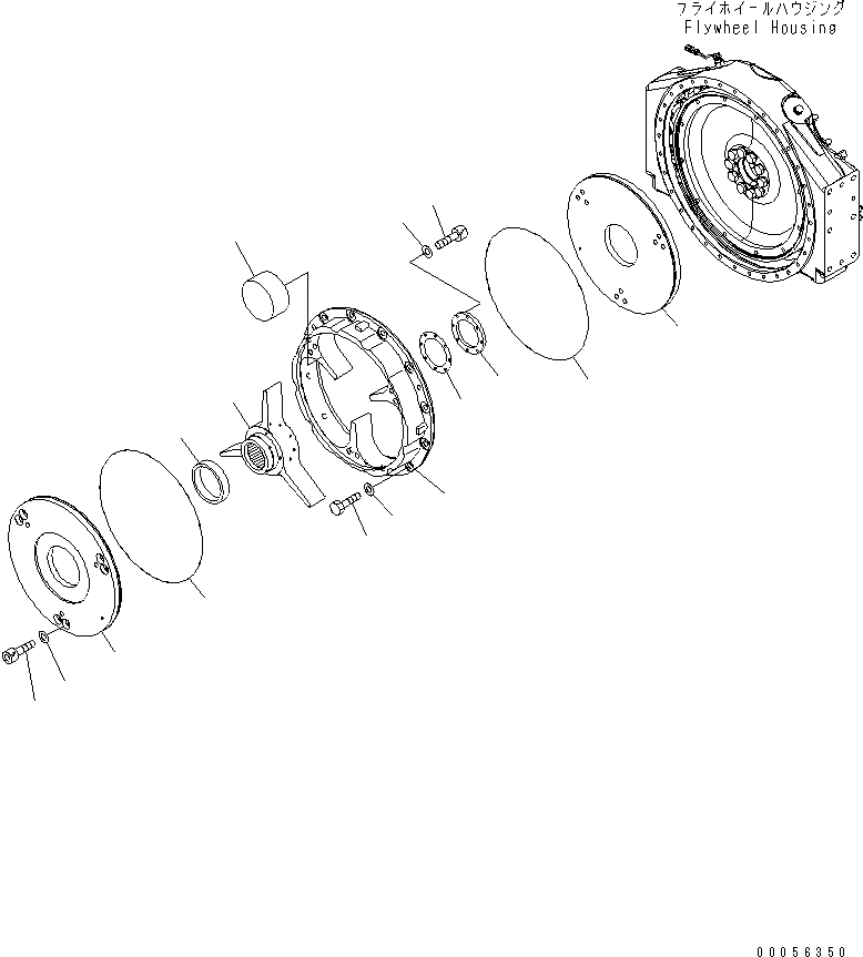 Схема запчастей Komatsu WA900-3E0 - ДЕМПФЕР(№-) КОМПОНЕНТЫ ДВИГАТЕЛЯ