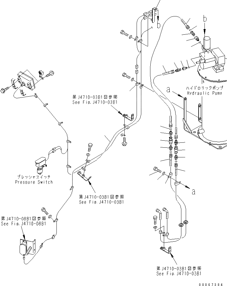 Схема запчастей Komatsu WA900-3E0 - АВТОМАТИЧ. СМАЗ. (НАСОС СМАЗКИ ТРУБЫ)(№-) ОСНОВНАЯ РАМА И ЕЕ ЧАСТИ