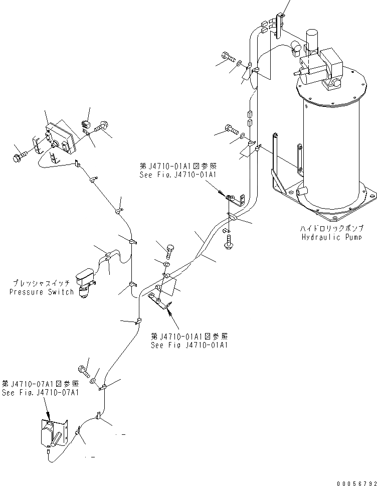 Схема запчастей Komatsu WA900-3E0 - АВТОМАТИЧ. СМАЗ. (ЭЛЕКТРИКА)(№-) ОСНОВНАЯ РАМА И ЕЕ ЧАСТИ