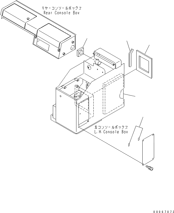 Схема запчастей Komatsu WA900-3E0 - ПОЛ SUB (КОНСОЛЬН. БЛОК КОМПОНЕНТЫ)(№-) КАБИНА ОПЕРАТОРА И СИСТЕМА УПРАВЛЕНИЯ