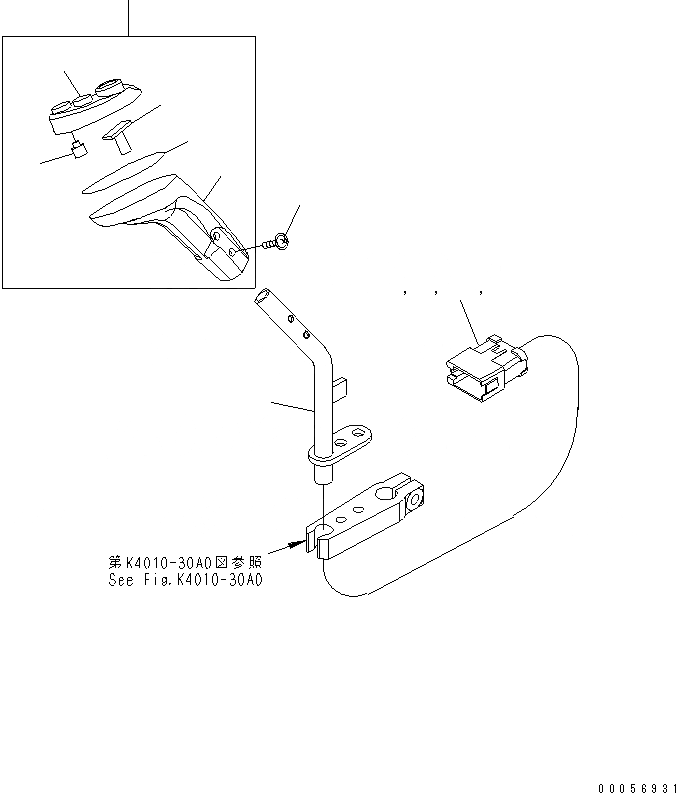 Схема запчастей Komatsu WA900-3E0 - ПОЛ SUB (РУЛЕВ. УПРАВЛЕНИЕ УПРАВЛ-Е) (KNOB)(№-) КАБИНА ОПЕРАТОРА И СИСТЕМА УПРАВЛЕНИЯ