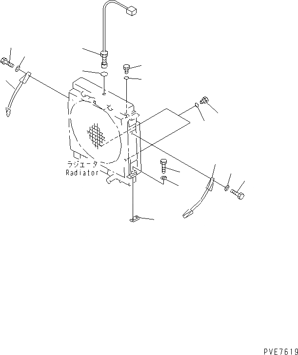 Схема запчастей Komatsu WA900-3 - РАДИАТОР (ЭЛЕМЕНТЫ КРЕПЛЕНИЯ)(№-9) СИСТЕМА ОХЛАЖДЕНИЯ