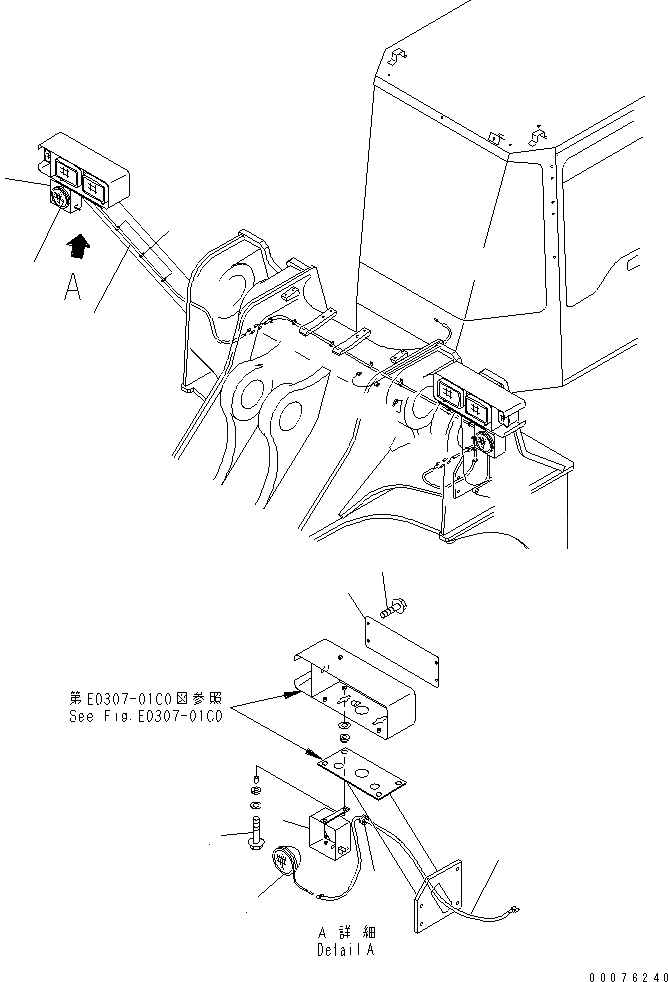 Схема запчастей Komatsu WA900-3 - ПЕРЕДН. ОСВЕЩЕНИЕ¤ ПРАВ. (ПРОТИВОТУМАНН. ФАРЫ)(№9-) ЭЛЕКТРИКА