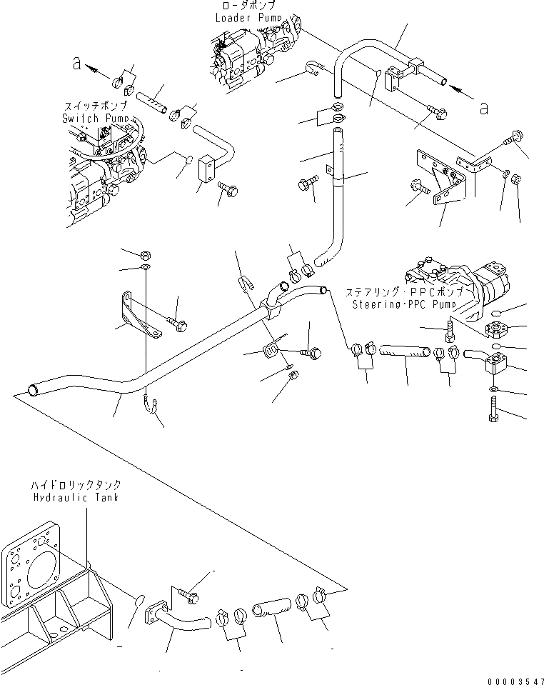 Схема запчастей Komatsu WA900-3 - ГИДРАВЛ ЛИНИЯ (ЛИНИЯ КЛАПАНА PPC¤ ЗАДН. /) (SOUND PACKAGE СПЕЦ-Я.)(№9-9) ГИДРАВЛИКА