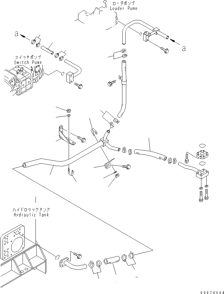 Схема запчастей Komatsu WA900-3 - ГИДРАВЛ ЛИНИЯ (ЛИНИЯ КЛАПАНА PPC¤ ЗАДН. /)(№9-) ГИДРАВЛИКА