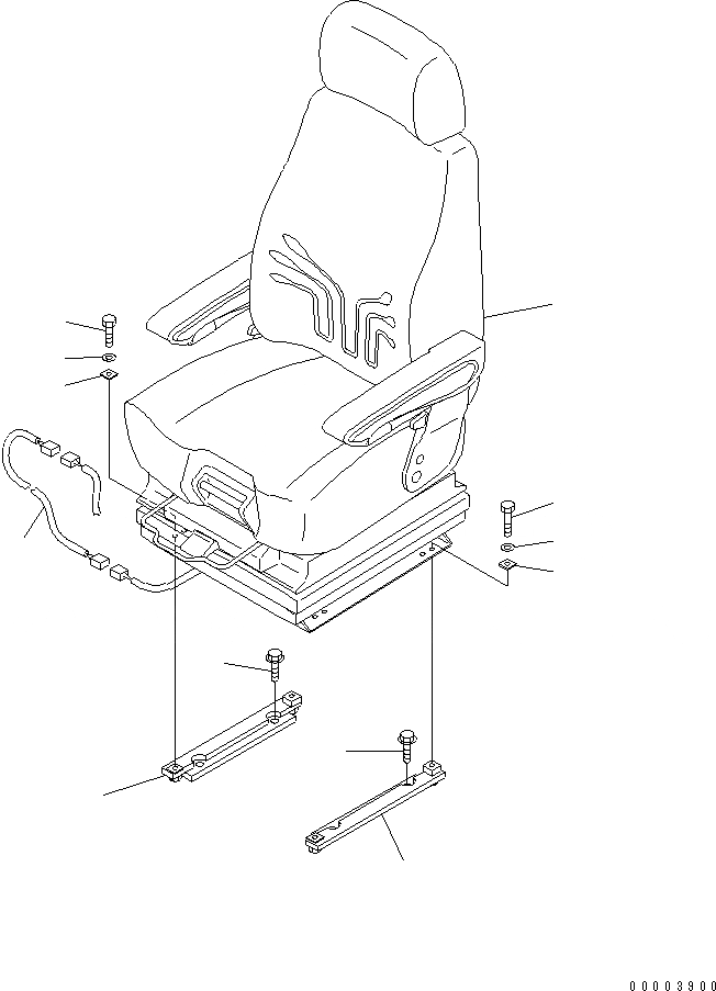 Схема запчастей Komatsu WA900-3 - СИДЕНЬЕ ОПЕРАТОРА (GRAMMER) (КРОМЕ ЯПОН.)(№.-) КАБИНА ОПЕРАТОРА И СИСТЕМА УПРАВЛЕНИЯ