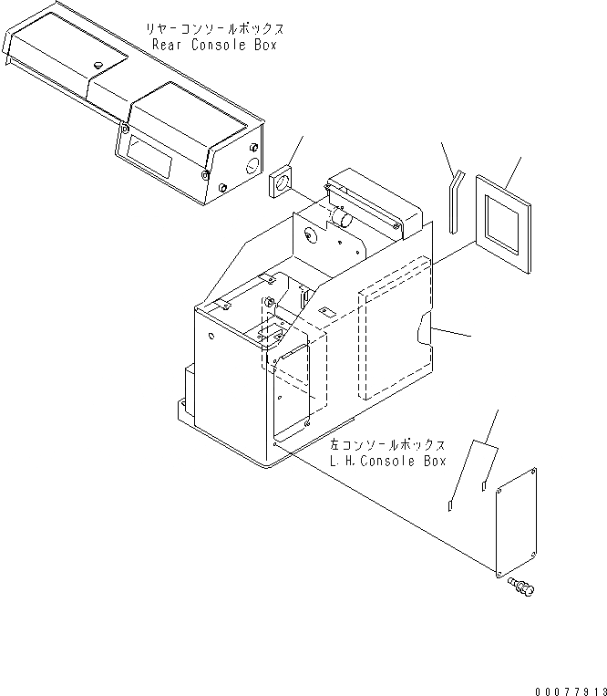 Схема запчастей Komatsu WA900-3 - ПОЛ SUB (КОНСОЛЬН. БЛОК КОМПОНЕНТЫ)(№9-) КАБИНА ОПЕРАТОРА И СИСТЕМА УПРАВЛЕНИЯ