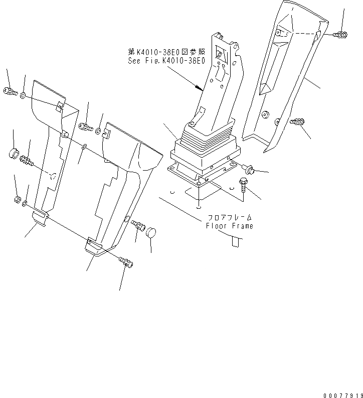 Схема запчастей Komatsu WA900-3 - ПОЛ SUB (КОЛЕСА КОЛОНКА COVER)(№9-) КАБИНА ОПЕРАТОРА И СИСТЕМА УПРАВЛЕНИЯ