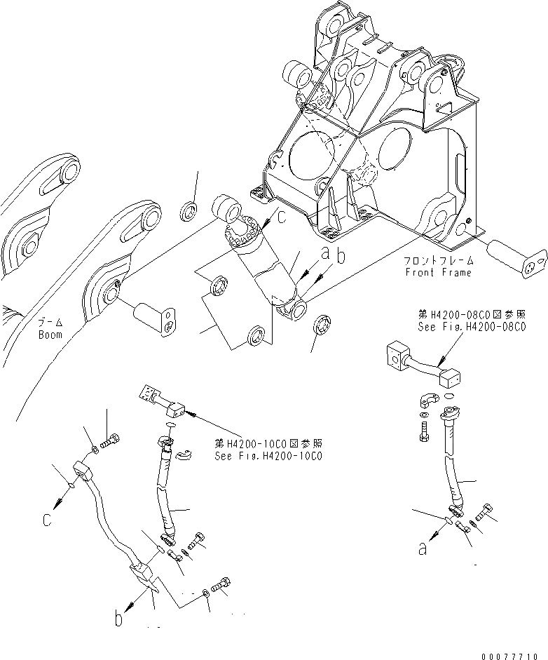 Схема запчастей Komatsu WA900-3 - ГИДРОЦИЛИНДР ПОДЪЕМА (ЛЕВ.) (ВЫСОК. ПОДЪЕМ ТИП)(№9-) РАБОЧЕЕ ОБОРУДОВАНИЕ